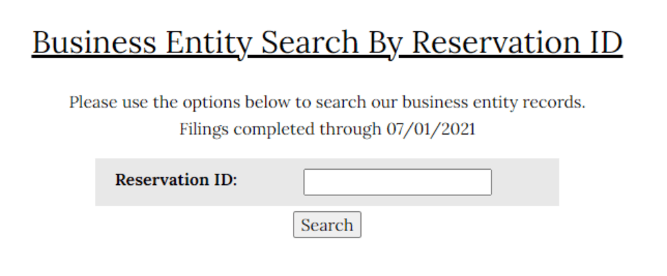 Alabama name search by reservation ID