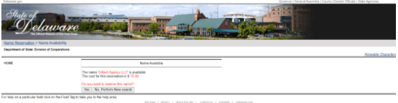 delaware name search step 4
