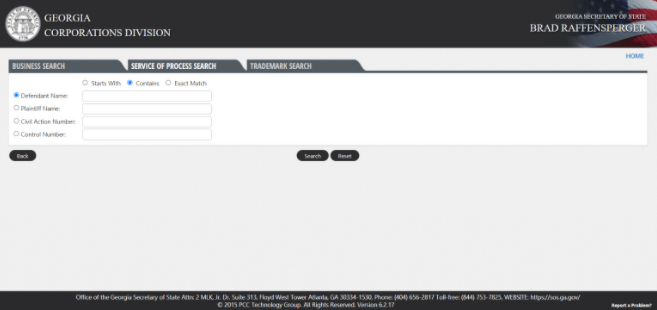 Georgia name search step 2