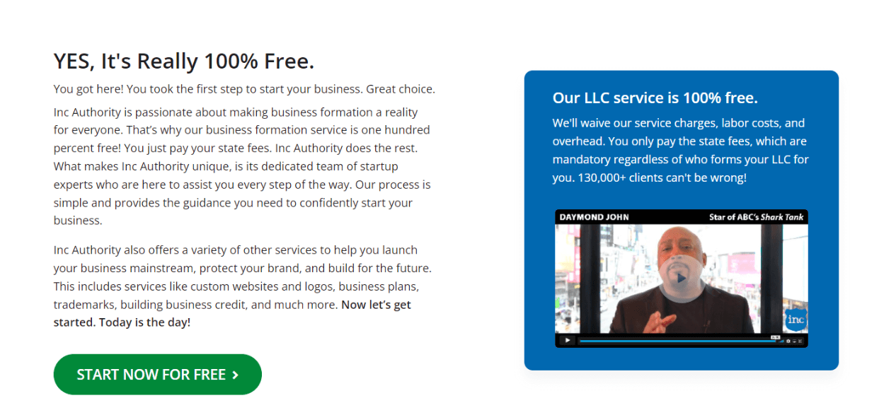 IncAuthority free llc formation